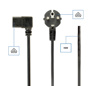 Slika - Gembird PC-186A-VDE napajalni kabel (desno kotni C13) odobren VDE 1,8 m črn