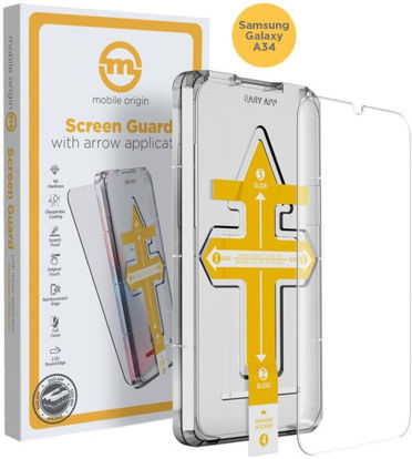 Mobile Origin Screen Guard Samsung Galaxy A34 5G 2.5D zaščitno steklo z enostavnim aplikatorjem