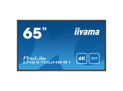 iiyama Prolite monitor LH6570UHB-B1 65" VA, tanek okvir, 4K UHD, 24/7, ležeče/pokončno, svetlost 700cd/m2