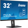 Slika - iiyama ProLite monitor XUB3293UHSN-B5 32" 3-stranska oblika brez robov, plošča IPS s stikalom KVM, priključna postaja USB-C, nastavljiva višina
