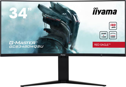 iiyama G-Master Red Eagle ukrivljen gaming monitor GCB3480WQSU-B1 34" črn, 3440 x 1440, 0,4 ms, 180 Hz, FreeSync, HDMI, Display Port, nastavljiva višina