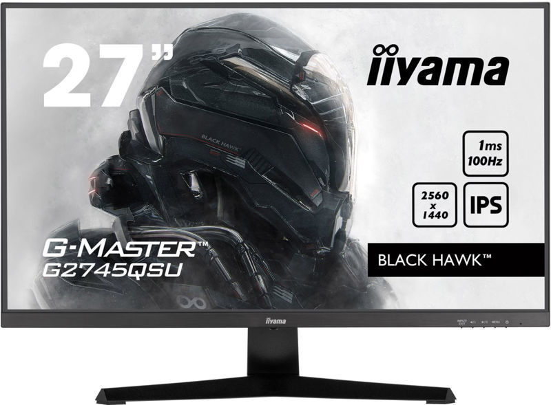 Slika - iiyama G-Master Black Hawk gaming monitor G2745QSU-B1 27" Črna, IPS, Ultra Wide Resolution, 100Hz, 1ms, FreeSync, HDMI, Display Port, USB Hub