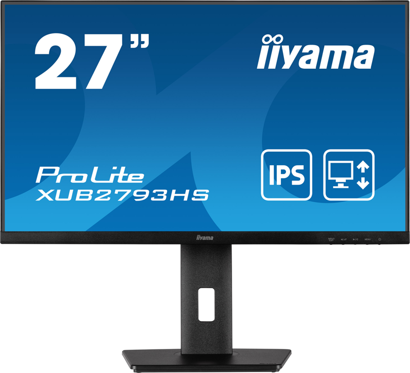 Slika - Monitor iiyama ProLite XUB2793HS-B6 27", črn, nastavljiv po višini, plošča IPS, 3-stranska oblika brez robov, HDMI, DisplayPort