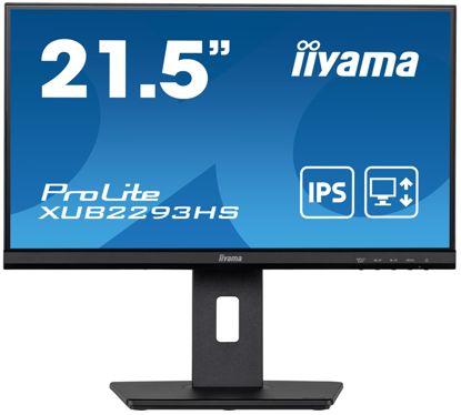 iiyama ProLite monitor XUB2293HS-B5 22" IPS plošča, 3-stranska zasnova brez robov, višinsko nastavljivo stojalo, HDMI, DP