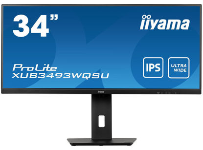 iiyama ProLite monitor XUB3493WQSU-B5 34" IPS ultra širok zaslon s HDMI in nastavitvijo višine (XUB3493WQSU-B5)