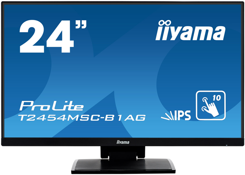 Slika - iiyama ProLite monitor T2454MSC-B1AG 24", projektiven kapacitivni 10pt na dotik, premaz proti bleščanju, IPS, ultra tanek okvir, HDMI