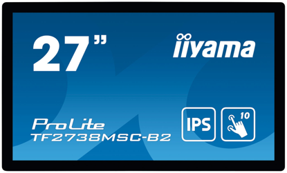 iiyama ProLite monitor TF2738MSC-B2 27" črn, IPS, Full HD, Projective Capacitive 10pt dotik, HDMI, Display Port