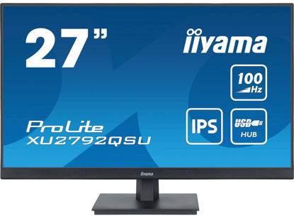 iiyama ProLite monitor XU2792QSU-B6 27" IPS, 2560x1440, 100Hz, FreeSync, Ultra Slim Bezel, črna, HDMI, Display Port, USB Hub