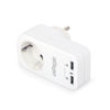 Slika - Gembird EG-ACU2-01-W stenski električen razdelilec bel 1x 240V 2 x usb A