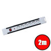 Slika - SAL PNV 06K/WH Podaljšek, 6 vtičnic, stikalo, 1,0 mm², 2m, bel