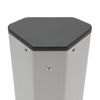 Slika - Delight 20484  4 x 250V, 16A, 2 x USB 1,5m mrežni razdelilnik 4DIN 1,5 m aluminij črn