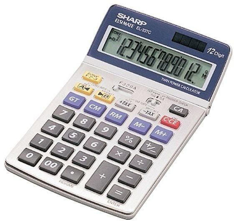 Slika - Sharp EL-337C (SH-EL337C) namizni kalkulator siv