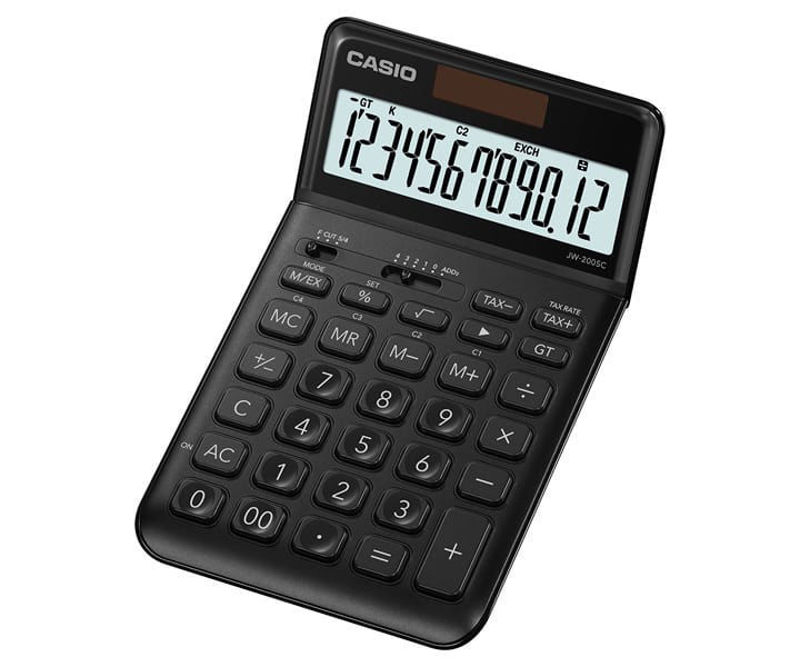 Slika - Casio JW-200SC-BK namizni kalkulator s pregibnim zaslonom črn