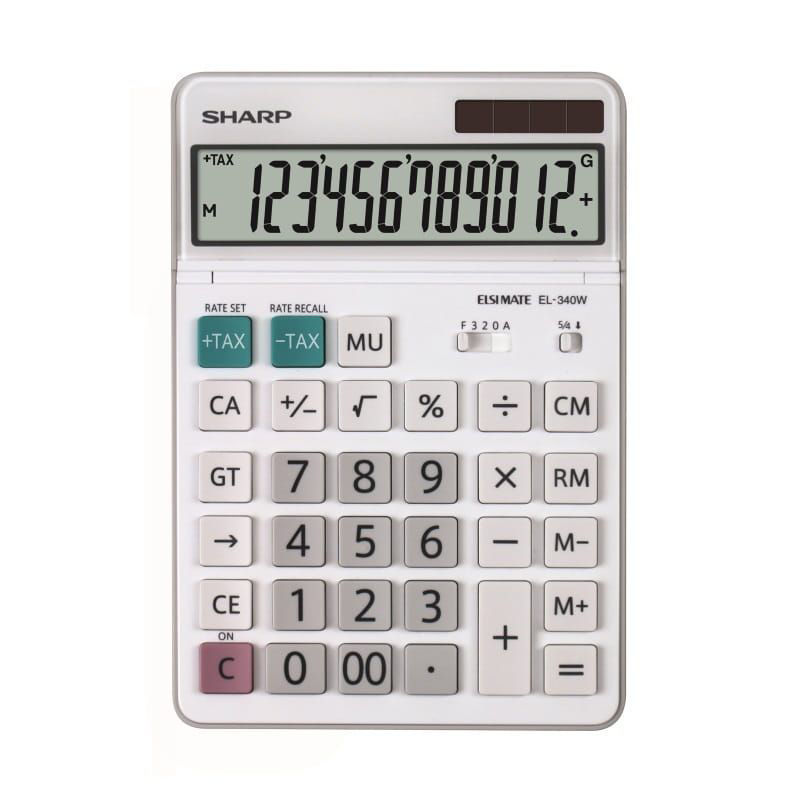Slika - Sharp EL-340W namizni kalkulator bela
