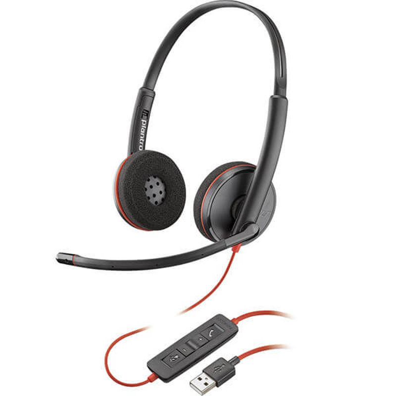Slika - Slušalke Poly Plantronics Blackwire 3220 USB-A 209745-104 črne, mikrofon
