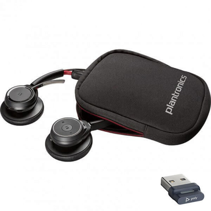 Slika - Brezžične Bluetooth slušalke Poly Plantronics Voyager Focus UC B825-M mikrofon črne (202652-04)