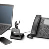 Slika - Brezžične Bluetooth slušalke z mikrofonom  Poly Plantronics Voyager 5200 UC črne s polnilno postajo 212732-05