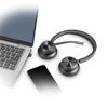 Slika - Brezžične Bluetooth slušalke Poly Plantronics Voyager 4320 UC črne (218476-01) 77Y99AA s stojalom