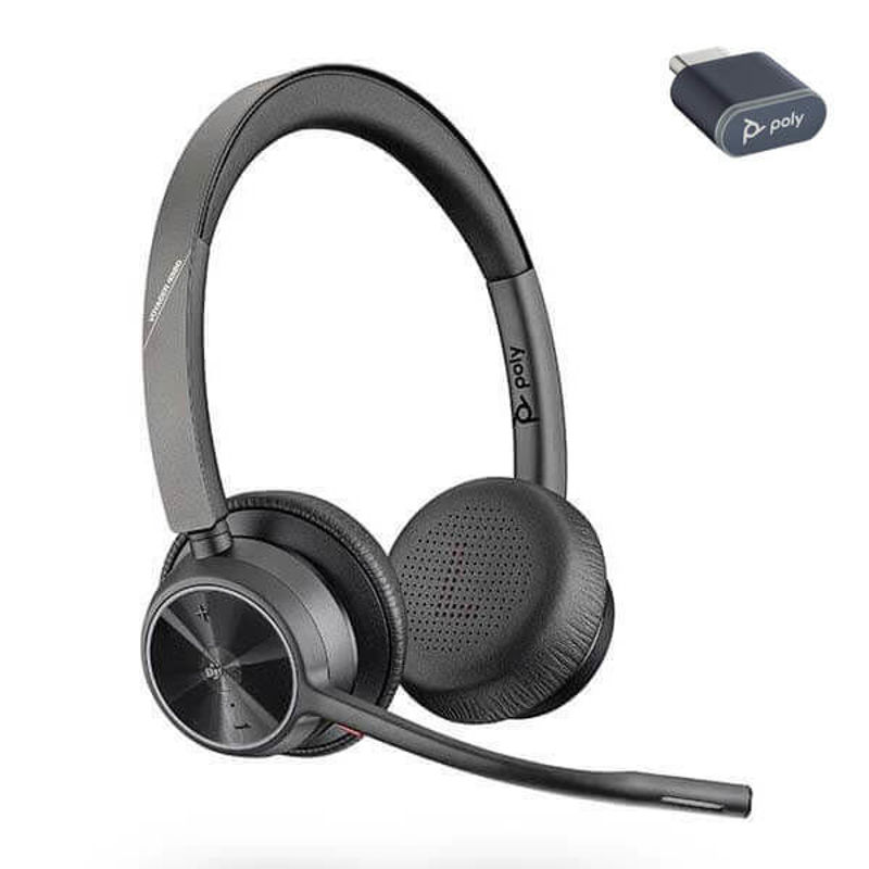 Slika - Brezžične Bluetooth slušalke Poly Plantronics Voyager 4320 MS UC črne (218478-02)
