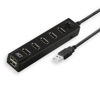 Slika - ACT AC6215 USB Hub 7 vrat s stikalom za vklop in izklop, USB A 2.0, 0,65m, črn