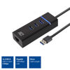 Slika - ACT AC6310 USB Hub 3.2 s 3 vrati USB-A in ethernetom (RJ45) črn