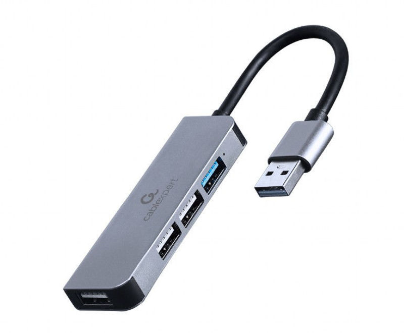 Slika - Gembird UHB-U3P1U2P3-01 4 vrata 1xUSB 3.1 + 3xUSB 2.0 aluminij