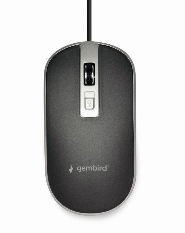 Slika - Gembird MUS-4B-06-BS črna/srebrna, miška