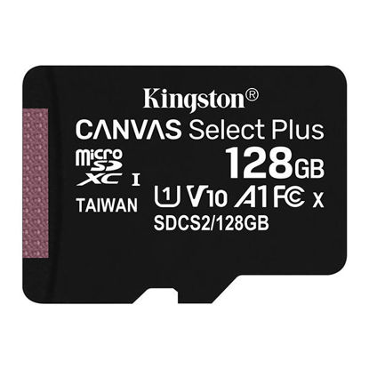 Kingston Canvas Select Plus, 128GB, micro SDXC, SDCS2/128GBSP, UHS-I U1 (Class 10), A1, SD kartica