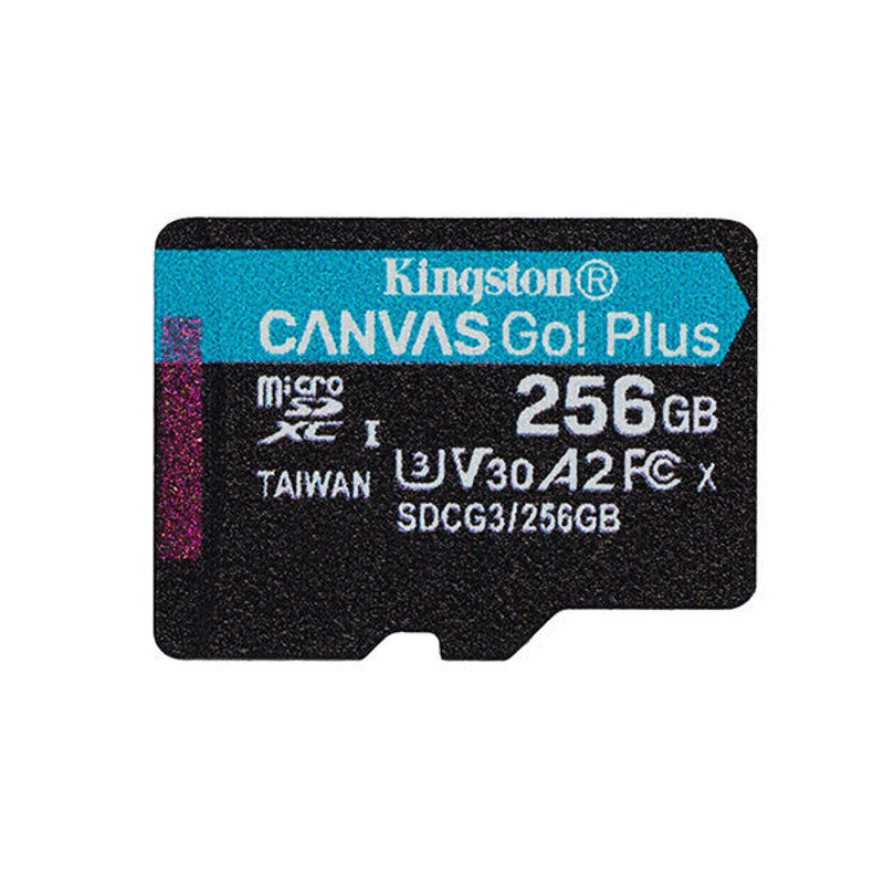 Slika - Kingston Canvas Go! Plus, 256GB, micro SDXC, SDCG3/256GBSP, UHS-I U3, A2, V30, SD kartica