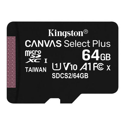 Kingston Canvas Select Plus, 64GB, micro SDXC, SDCS2/64GBSP, UHS-I U1 (Class 10), A1, SD kartica