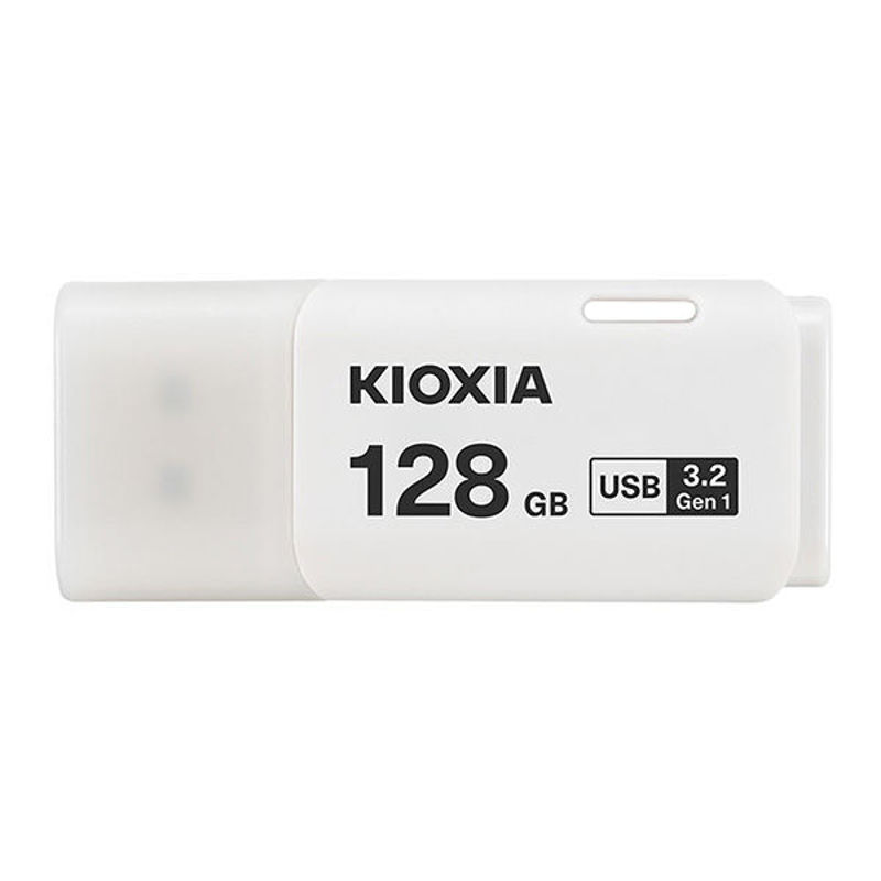 Slika - Kioxia TransMemory Hayabusa 128GB (LU301W128GG4) U301 USB 3.2 Gen 1, bel USB ključ