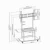 Slika - Gembird TVS-100F-01 TV stojalo na kolesih 37"-100" črno