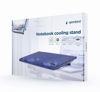 Slika - Gembird NBS-2F15-05 LED hladilno stojalo za prenosnik USB, do 15", modra LED ventilator črno