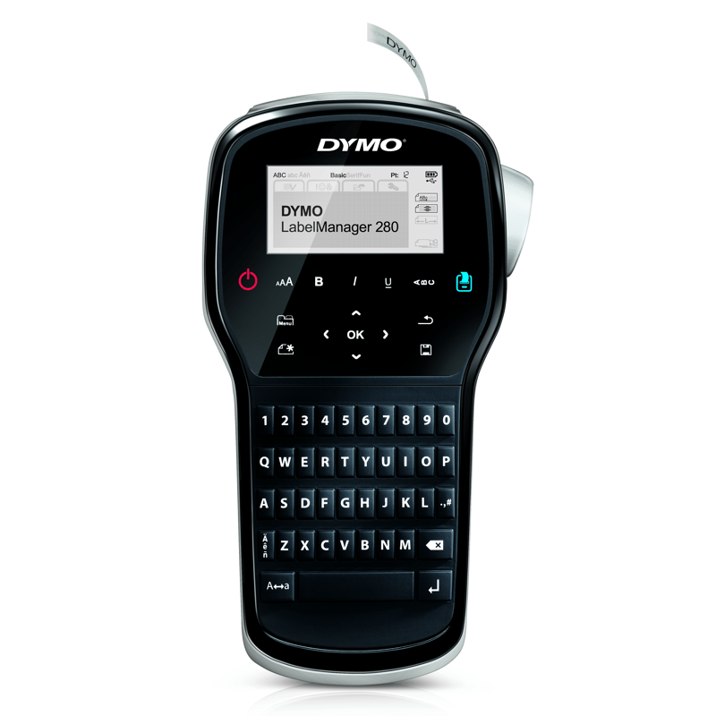 Slika - DYMO LabelManager 280 ročni rezalnik QWERTZ tipkovnica - D1 etikete do 12 mm (S0968970), tiskalnik etiket
