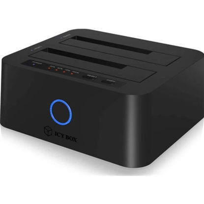 Raidsonic ICY BOX IB-1232CL-U3 2-bay (2,5 SATA, 3,5" SATA) Docking in CloneStation črna