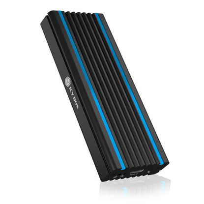 Ohišje Raidsonic IcyBox IB-1824ML-C31 za 1x NVMe z vmesnikoma USB 3.1 (Gen 2) Type-C in Type-A LED črn