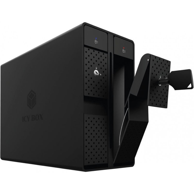 Slika - Raidsonic IcyBox IB-RD3802-C31 RAID ohišje za 2xHDD 3.5 z USB3.1 (Gen 2) Type-C črna