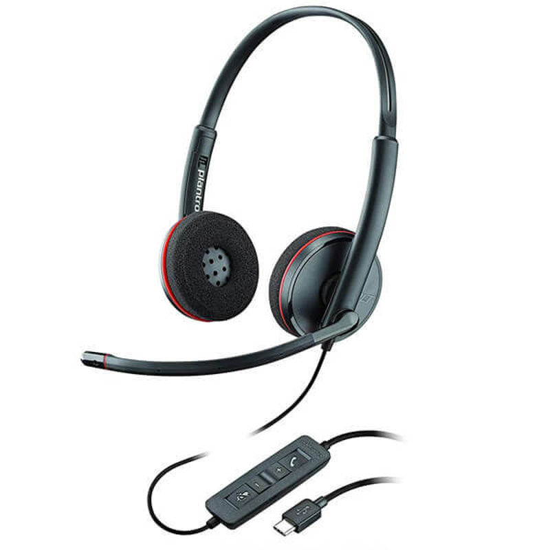 Slika - Poly Blackwire 3220 Stereo USB-C slušalke + USB-C/A adapter 8X228AA, 209749-101