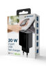 Slika - Gembird hitri polnilec USB A/C PD QC  2-porta 20W/3.4A črn (TA-UC-PDQC20-01-BK)