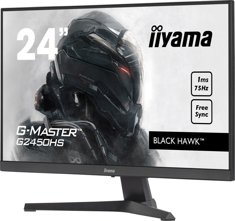 Slika - iiyama G-Master Black Hawk gaming monitor G2450HS-B1 23,8" Črna, VA, 75Hz, 1ms, FreeSync, HDMI, Display Portquot