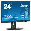 Slika - iiyama ProLite monitor ECO XUB2463HSU-B1 24" IPS, nastavljiv po višini, Full HD, črn, ultra tanek okvir, HDMI, Display Port, USB Hub z energijskim razredom B