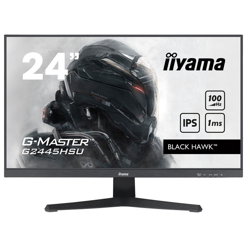 Slika - iiyama G-Master Black Hawk gaming monitor G2445HSU-B1 24" Črna, IPS, 100Hz, 1ms, FreeSync, HDMI, Display Port, USB Hub