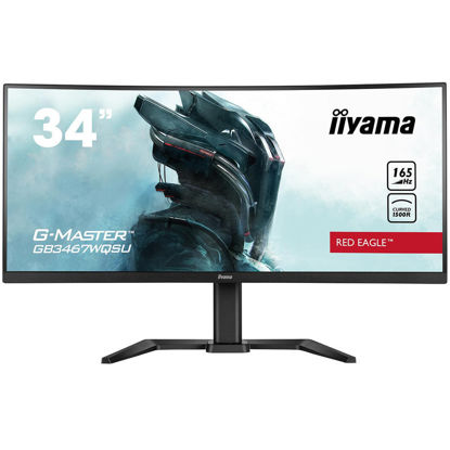 iiyama G-Master Red Eagle ukrivljen gaming monitor GB3467WQSU-B5 34" Črna, 165Hz, ločljivost 3440x1440, 0,4ms, FreeSync, 2 x HDMI/DisplayPort z USB Hubom