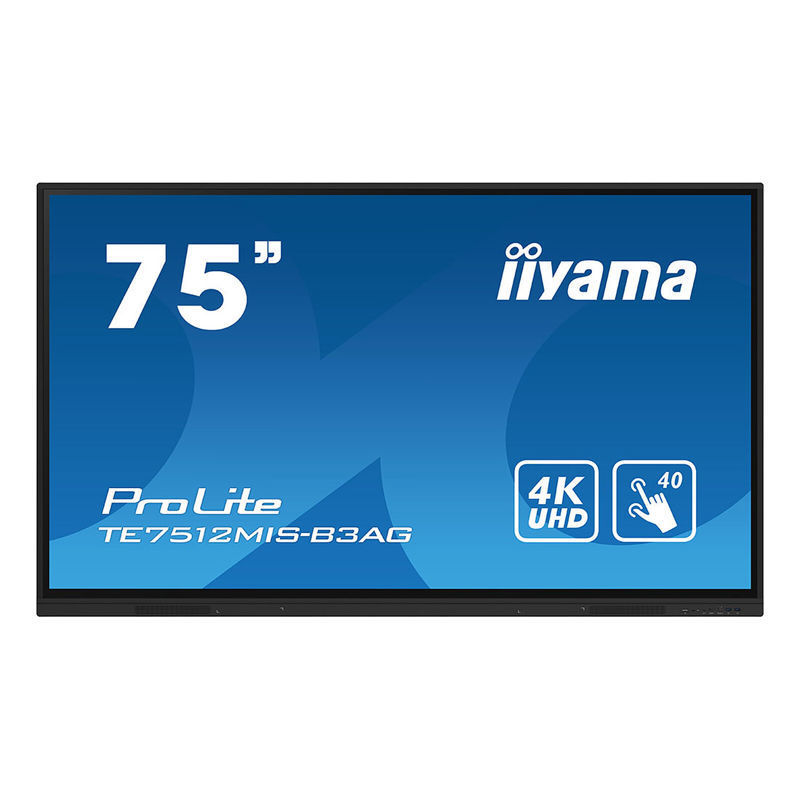 Slika - iiyama ProLite TE7512MIS-B3AG 75'' interaktivni 4K UHD zaslon na dotik, iiWare 10 z Androidom 11, Wifi, aplikacija Eshare