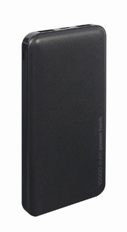 Slika - Gembird PB10-02 10.000mAh 2 x USB A + USB C, 2.4A, 12W Powerbank črn