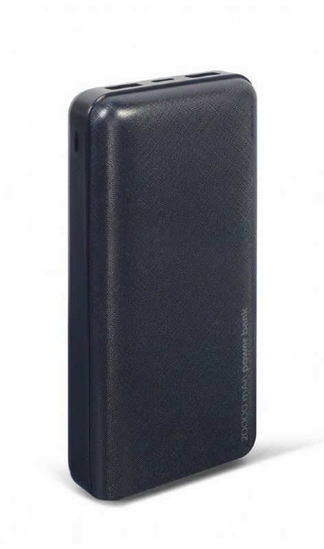 Slika - Gembird PB20-02 20000mAh 2 x USB A + USB C, 2.4A, 12W Powerbank črn
