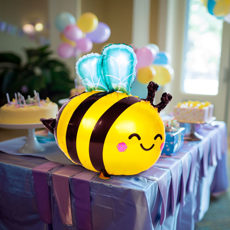 Slika - 3D Balon iz alu folije - čebela - 65 x 81 cm