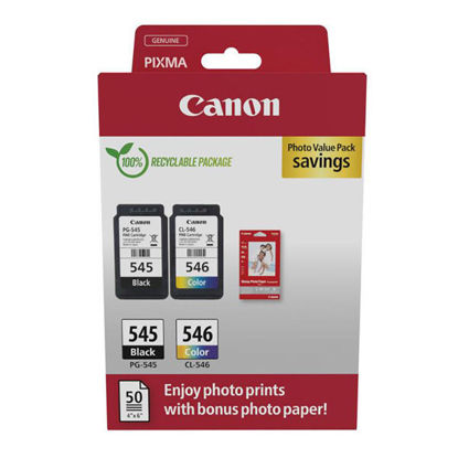 Canon PG-545 + CL-546 (8287B008) + foto papir GP-501  komplet originalnih kartuš