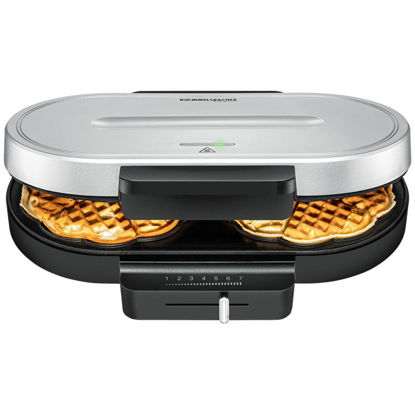 Rommelsbacher WA 1250 pekač za vaflje srebrno / črn, regulacija temperature, 1250 W (WA1250)