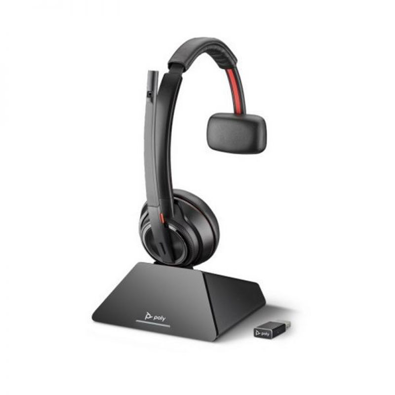 Slika - Brezžične slušalke Poly Plantronics Savi 8210 UC USB-A DECT črne 8D3E9AA (209213-02)